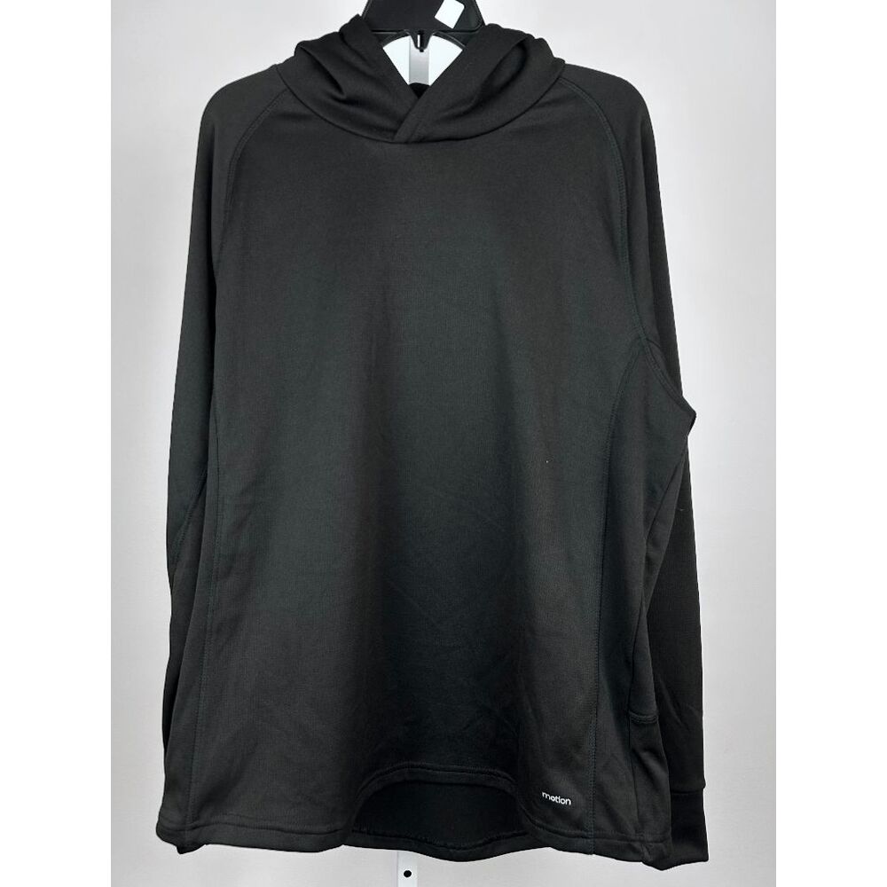 MOTION Men’s Black Performance Pullover Black Hoodie MEDIUM - Picture 2 of 7